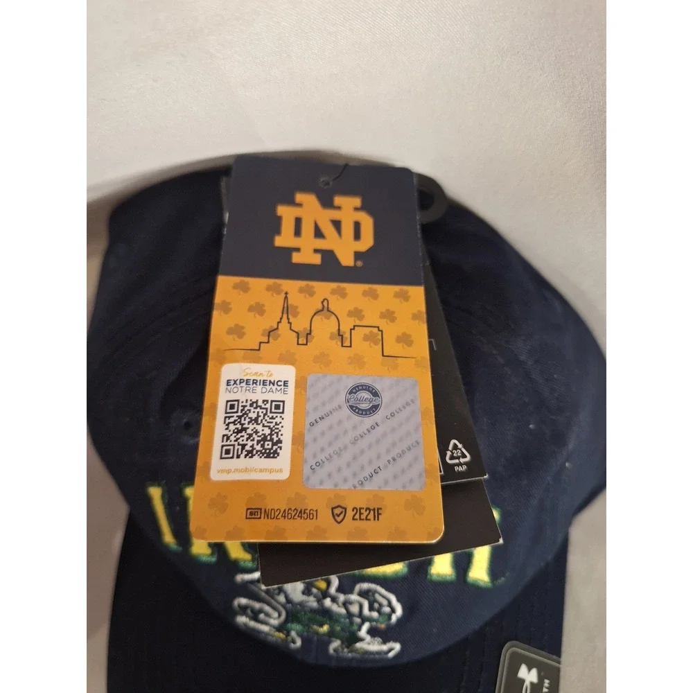 Under Armour Notre Dame Fighting Irish Youth Navy Blue Adjustable Hat UPF 30 NEW